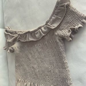 Lush- crop top with ruffles.